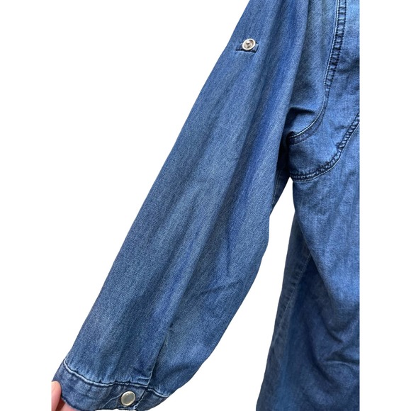 Love Stitch chambray denim shirt size Large - Picture 5 of 9